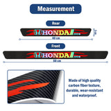 New 5D Carbon Fiber Texture Honda Car Door Scuff Sill Cover Panel Step Protector 4PCS Set