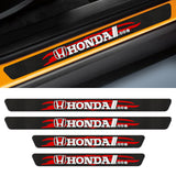 5D Carbon Fiber Texture Honda Car Door Scuff Sill Cover Panel Step Protector New 4PCS Set