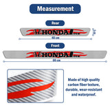 New 5D Carbon Fiber Texture Honda 4PCS Set Car Door Scuff Sill Cover Panel Step Protector