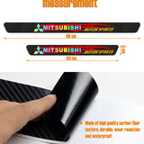 4PCS Set For MITSUBISHI Carbon Fiber Car Door Scuff Sill Cover Panel Step Protector
