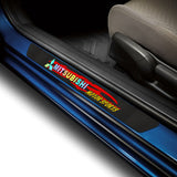 4PCS Set For MITSUBISHI Carbon Fiber Car Door Scuff Sill Cover Panel Step Protector