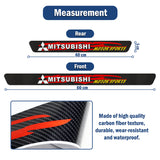 4PCS Set Carbon Fiber Car Door Scuff Sill Cover Panel Step Protector For MITSUBISHI