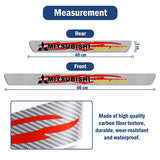 4PCS For MITSUBISHI Carbon Fiber Car Door Scuff Sill Cover Panel Step Protector Set