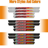 4PCS For MITSUBISHI Carbon Fiber Car Door Scuff Sill Cover Panel Step Protector Set