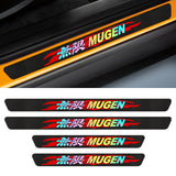 Carbon Fiber MUGEN Car Door Scuff Sill Cover Panel Step Protector For HONDA 4pcs Set