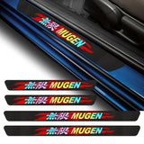 Carbon Fiber MUGEN Car Door Scuff Sill Cover Panel Step Protector For HONDA 4pcs Set