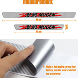 MUGEN Carbon Fiber Car Door Scuff Sill Cover Panel Step Protector For HONDA 4pcs Set