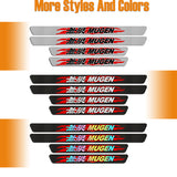 4PCS Set Carbon Fiber MUGEN Car Door Scuff Sill Cover Panel Step Protector For HONDA