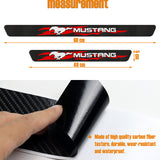4PCS Set Carbon Fiber Car Door Scuff Sill Cover Panel Step Protector For MUSTANG