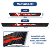 4PCS Set Carbon Fiber Car Door Scuff Sill Cover Panel Step Protector For MUSTANG
