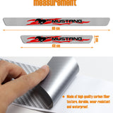 Car Door Scuff Sill Cover Panel Step Protector For MUSTANG 4PCS Set 5D Carbon Fiber Texture