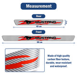 Car Door Scuff Sill Cover Panel Step Protector For MUSTANG 4PCS Set 5D Carbon Fiber Texture