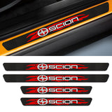 4PCS Set Carbon Fiber Car Door Scuff Sill Cover Panel Step Protector For SCION NEW