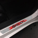 For SCION NEW 4PCS Set 5D Carbon Fiber Texture Car Door Scuff Sill Cover Panel Step Protector