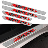 For SCION NEW 4PCS Set 5D Carbon Fiber Texture Car Door Scuff Sill Cover Panel Step Protector