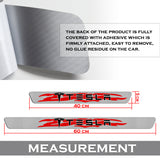 NEW 4PCS Set For TESLA 5D Carbon Fiber Texture Car Door Scuff Sill Cover Panel Step Protector