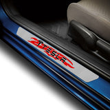 NEW 4PCS Set For TESLA 5D Carbon Fiber Texture Car Door Scuff Sill Cover Panel Step Protector