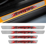 5D Carbon Fiber Texture Car Door Scuff Sill Cover Panel Step Protector For TOYOTA NEW 4PCS Set