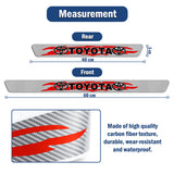 5D Carbon Fiber Texture Car Door Scuff Sill Cover Panel Step Protector For TOYOTA NEW 4PCS Set