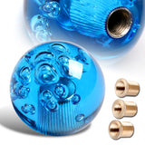 W-Power Manual Transmission Gear Stick Universal 60mm Shift Knob Grip -Blue Diamond Crystal Bubble