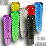 JDM Universal Clear Spiral Crystal VIP Manual Bubble Shifter Shift Knob Head 150mm