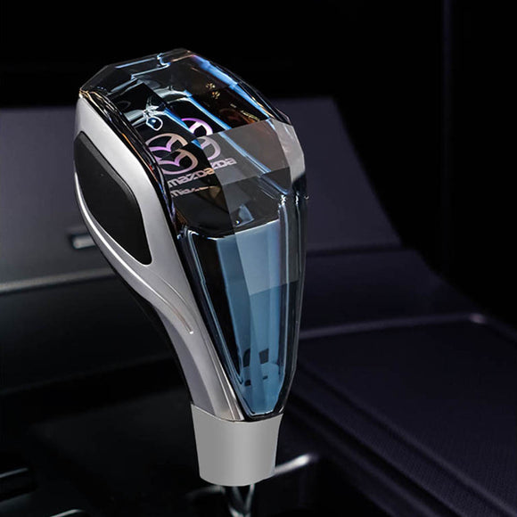 Crystal Handle Touch Motion Activated LED Car Gear Shift Knob Shifter for MAZDA