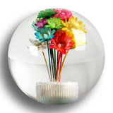 JDM 54mm Real Flower Round Ball Manual Auto Gear Stick Shift Knob Lever Shifter