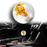 JDM 54mm Real Flower Round Ball Manual Auto Gear Stick Shift Knob Lever Shifter