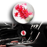 JDM 54mm Real Flower Round Ball Manual Auto Gear Stick Shift Knob Lever Shifter