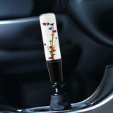 20CM JDM Clear Real Flowers Manual Gear Stick Shift Knob Lever Shifter Head VIP