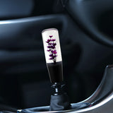 15CM JDM Clear Real Flowers Manual Gear Stick Shift Knob Lever Shifter Head VIP