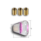 JDM Clear Real Rose Flower Diamond Shape Manual Gear Stick Shift Knob 50mm New