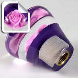 JDM Clear Real Rose Flower Diamond Shape Manual Gear Stick Shift Knob 50mm New