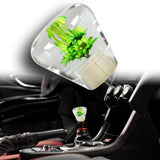 Unique JDM Clear Real Flower Diamond Shape Car Manual Gear Stick Shift Knob 50mm