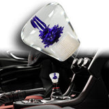 Unique JDM Clear Real Flower Diamond Shape Car Manual Gear Stick Shift Knob 50mm