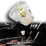 Unique JDM Clear Real Flower Diamond Shape Car Manual Gear Stick Shift Knob 50mm