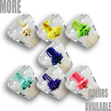 Unique JDM Clear Real Flower Diamond Shape Car Manual Gear Stick Shift Knob 50mm