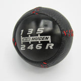 JDM Mugen Leather shift knob 6 Speed for HONDA CRZ Type R Civic FA5 FG2 SI Black