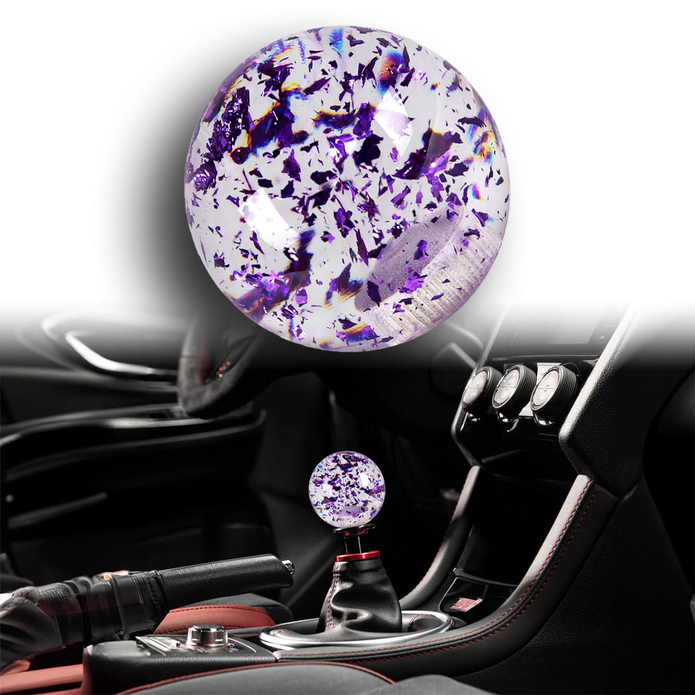 Universal JDM Pearl Purple Round Ball Shift Knob Automatic Car - Foto 13
