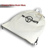 W-Power 350mm 14" Premium Suede With Red Strip Grip Aluminum Finished 3-Spoke 4" Deep Dish JDM Euro VIP Style Steering Wheel -Black Suede/Red Strip