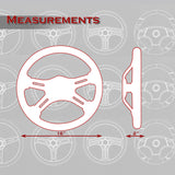 W-Power 16" 406mm 5-Bolt Hole With Aluminum Finished 4-Spoke Steering Wheel -White Wood Grip/Billet Center Spoke