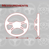 W-Power 18" 457mm 5-Bolt Hole With Aluminum Finished 4-Spoke Steering Wheel -White Wood Grip/Billet Center Spoke