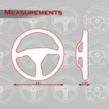 W-Power 14" 350mm Reinforced 6-Bolt Hole JDM Euro VIP Style Polished Galaxy Brown Classic Wood Grain Trim Grip With Aluminum Finished 3-Spoke Steering Wheel -Matte Black Center Spoke