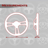 W-Power 17" 432mm 5-Bolt Hole With Aluminum Finished 3-Spoke Steering Wheel -White Wood Grip/Black Center Spoke
