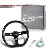 W-Power 18" 457mm 5-Bolt D-Shape Acrylic Steering Wheel - Smoke Transparent Twisted Grip / Black Spoke