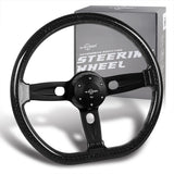 W-Power 18" 457mm 5-Bolt D-Shape Acrylic Steering Wheel - Smoke Transparent Twisted Grip / Black Spoke