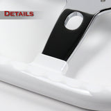 W-Power 18" 457mm 5-Bolt D-Shape Steering Wheel with Aluminum 3-Spoke Center - White Wood Grip / Chrome Spoke