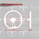 W-Power 14" 350mm 6-Bolt D-Shape Steering Wheel with Aluminum 3-Spoke Center - White Wood Grip / Chrome Spoke