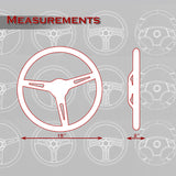 W-Power 15" 380mm 6-Bolt Rivet Stud Steering Wheel with Brushed Aluminum 3-Spoke Center - White Wood Grain / Chrome Spokes