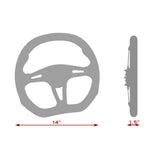 350mm Black & Red 3-Spoke MOMO-Sport Steering Wheel – 6-Bolt 70mm PCD
